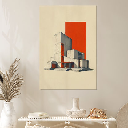 Brutalist | Concrete Geometric Poster | Modern Decor | Digital Download