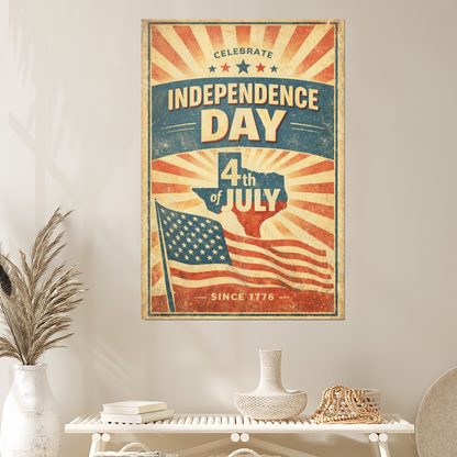 United States 250 Minimal Typography Poster, 1776-2026 Anniversary Printable Wall Art, Navy Cream Patriotic