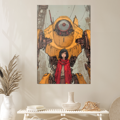 Mecha Poster: Cyberpunk Sci-Fi Art