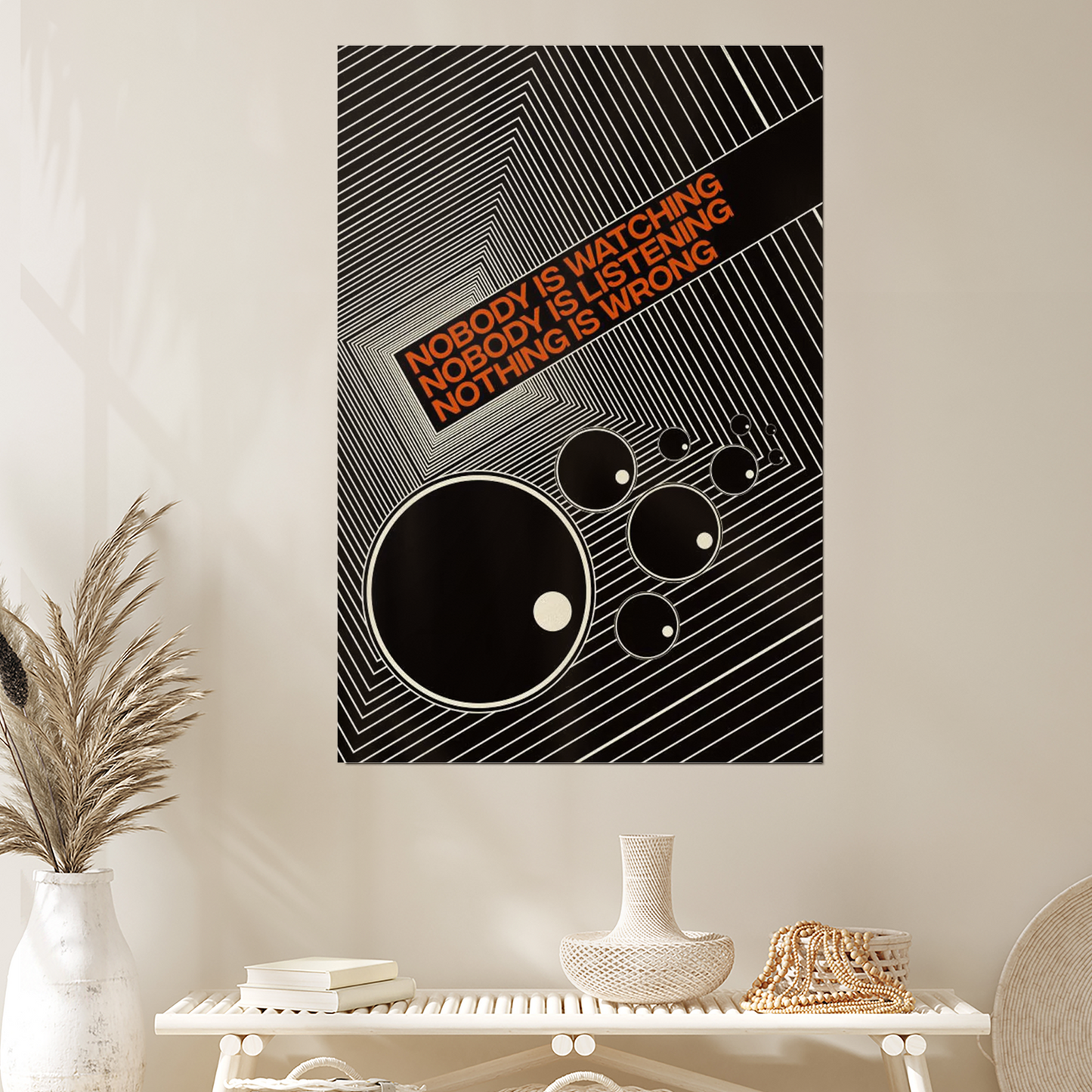 Nothing Is Wrong - Dystopian Scifi Brutalist Propaganda Parody Poster