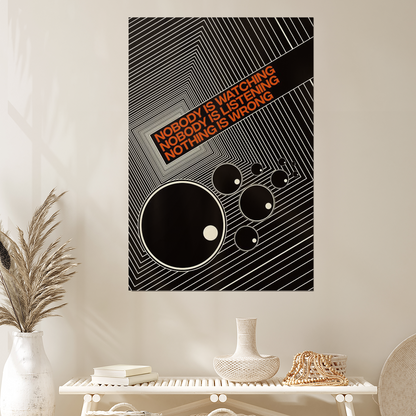 Nothing Is Wrong - Dystopian Scifi Brutalist Propaganda Parody Poster