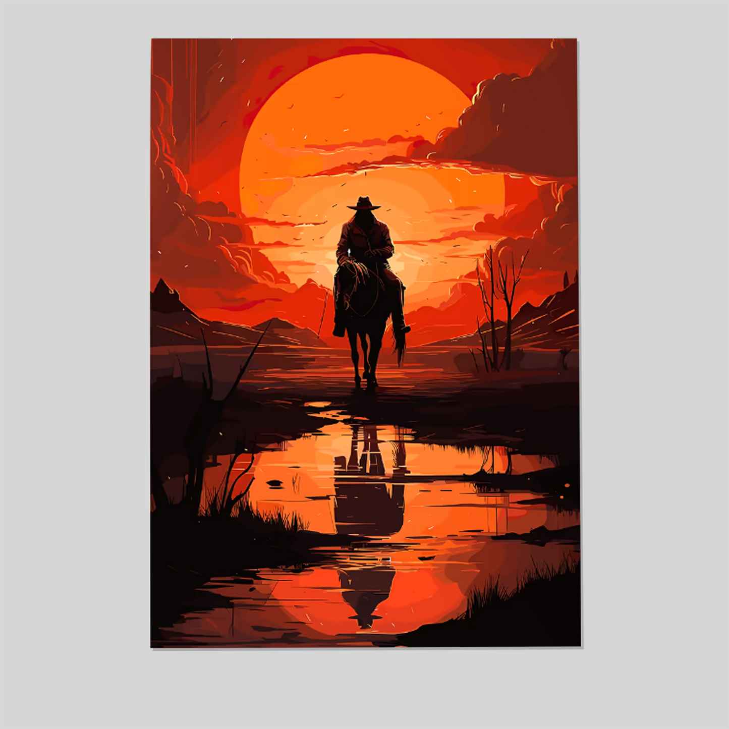 Home Decor- Pemburu Sunset Poster Size 24''x36''