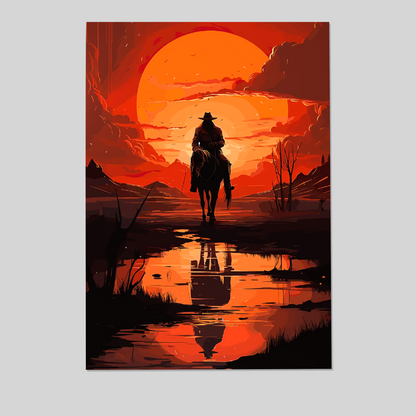 Home Decor- Pemburu Sunset Poster Size 24''x36''