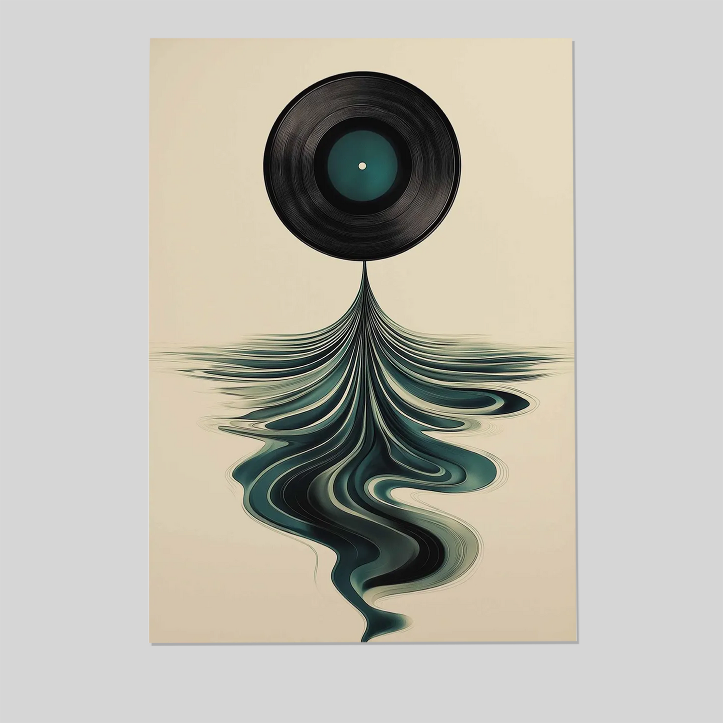 Abstract Vinyl Record Poster – Modern Music Art, Retro Vinyl Design, Geometric Wall Decor
