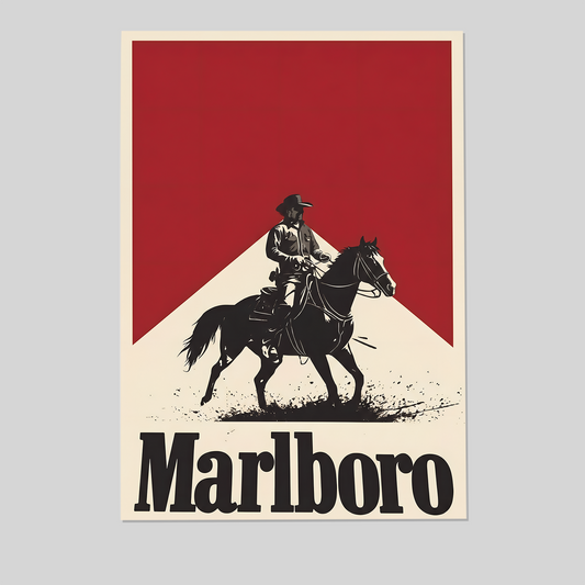 Vintage Marlboro Beer Mat Poster, One Sheet Wall Size 24''x36''