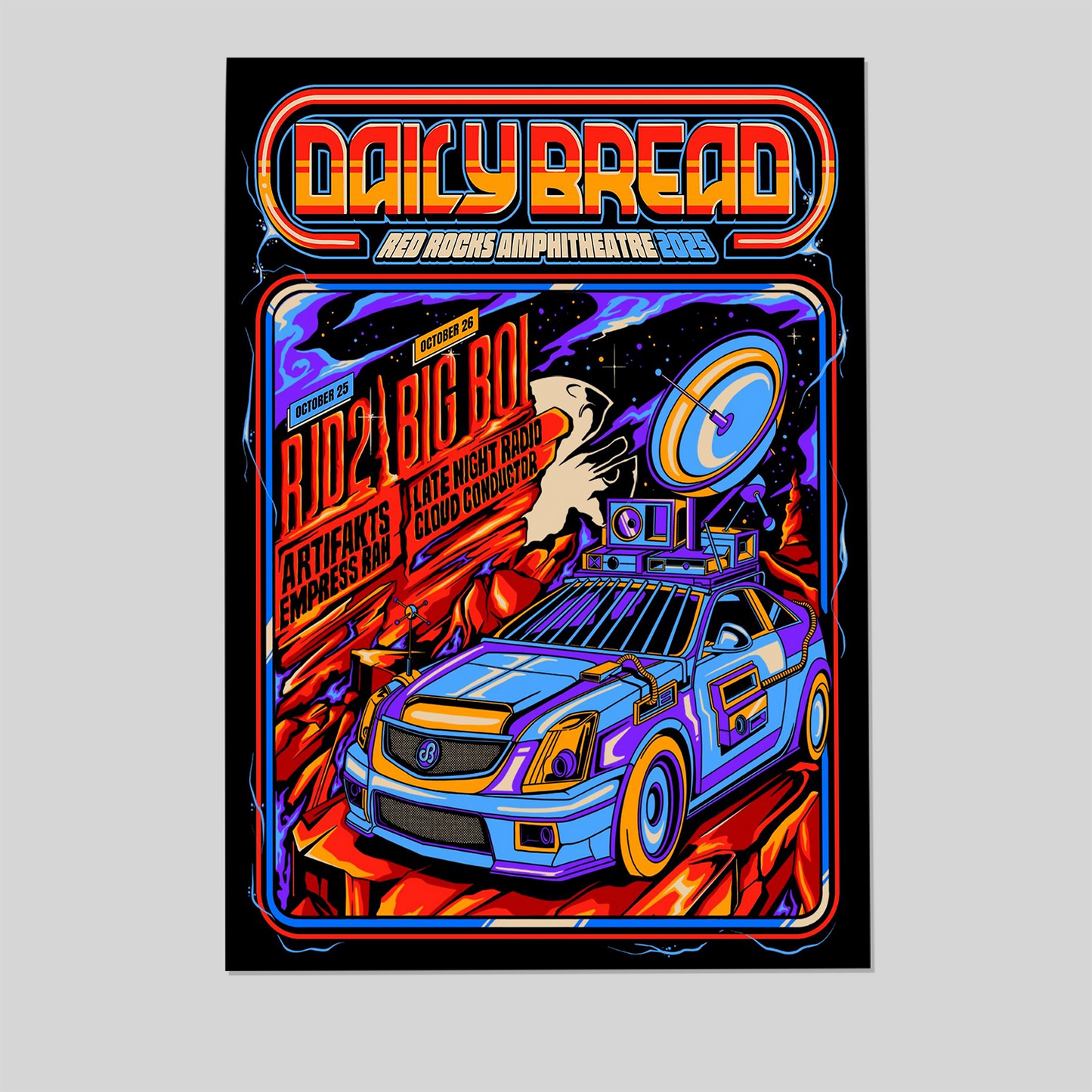 Daily Bread Red Rocks October 25 26 2025 Show Poster Size 24''x36''
