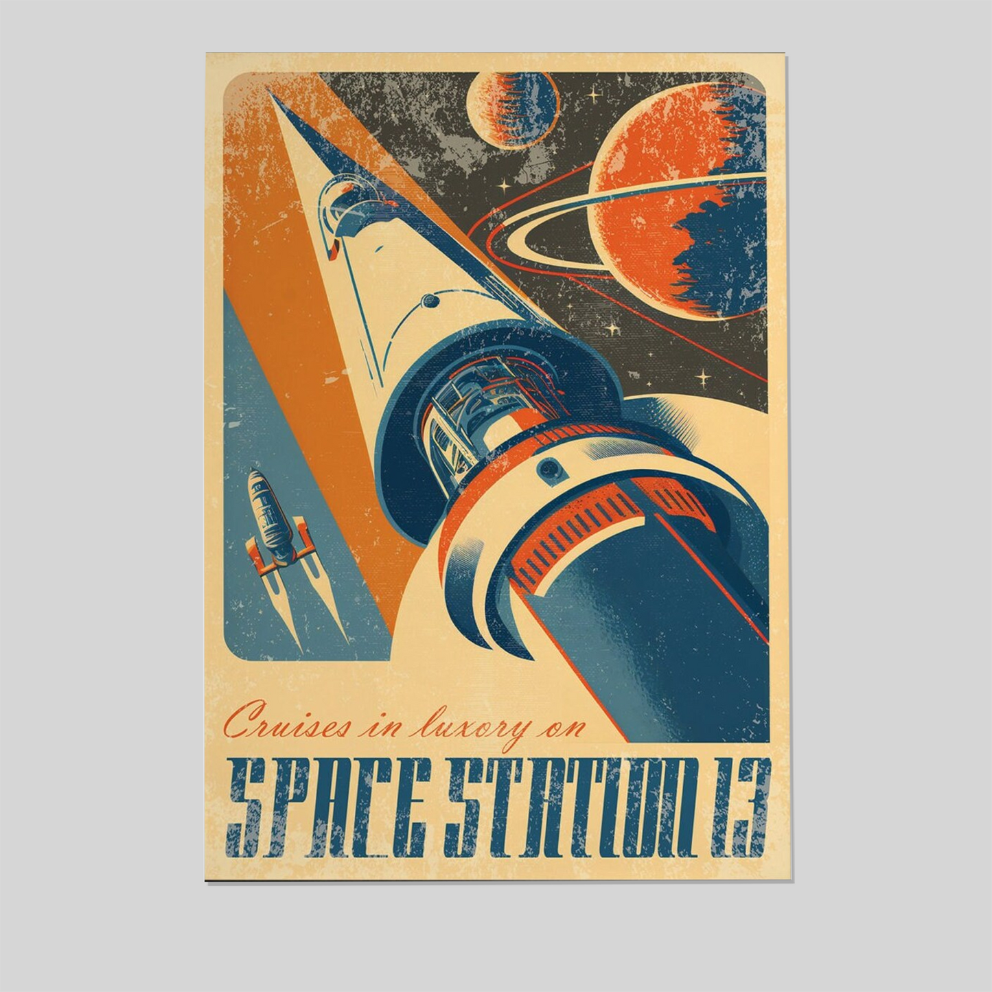 Retro Futuristic Sci-Fi Space Part 1 Wall Poster