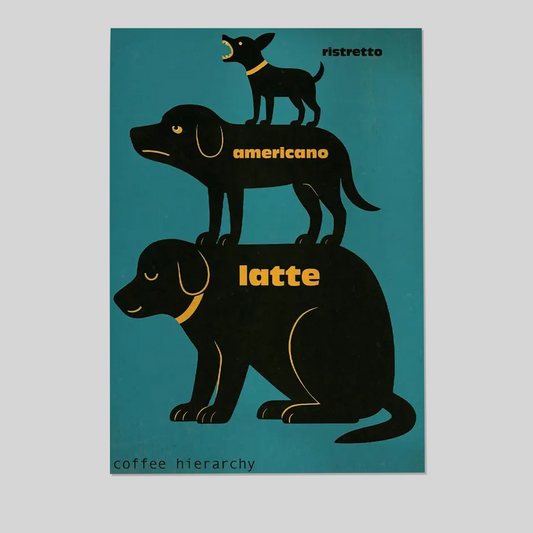 Coffee Strength Poster, Espresso Wall Art, Latte Americano Ristretto Print, Coffee Bar Decor