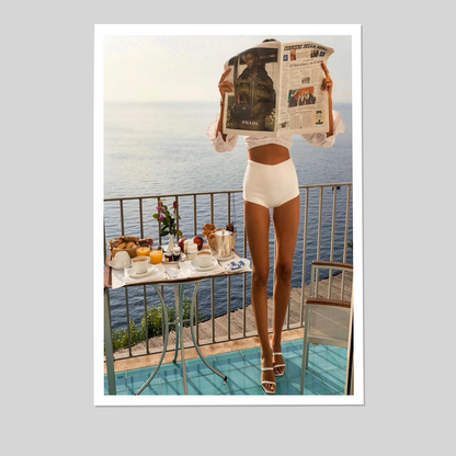 Home Decor- W Reading Newspaper Poster Size 24''x36''