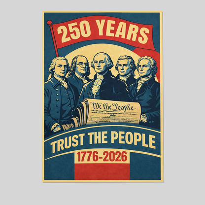 250 Years Trust The People Poster,Founding Fathers Poster,Rolled Poster 1776-2026