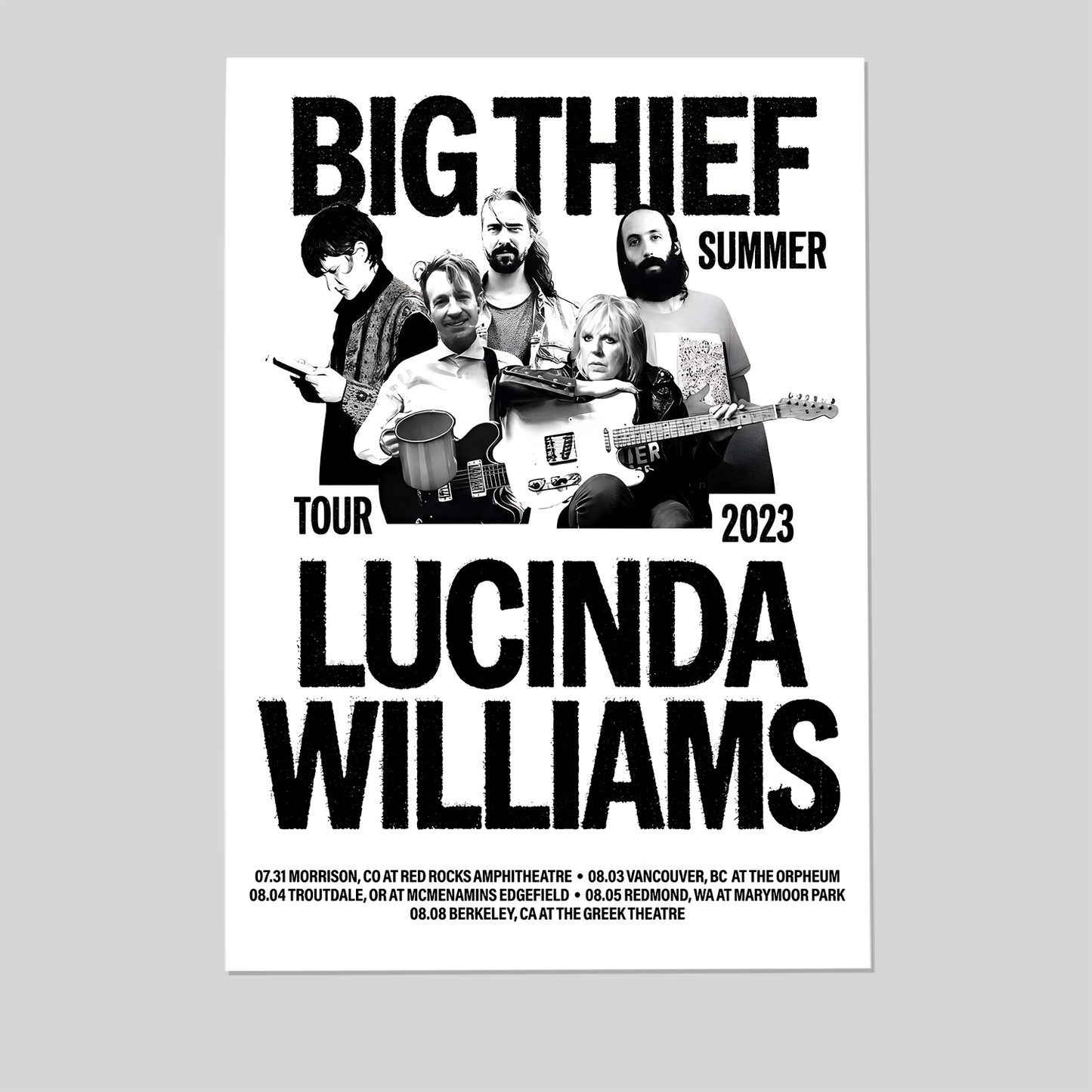 Summer Tour with Lucinda Williams Poster Size 24''x36''