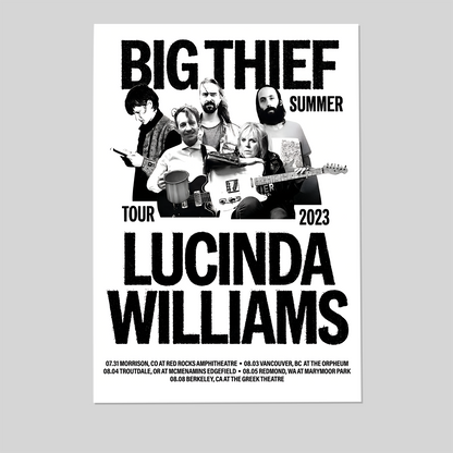 Summer Tour with Lucinda Williams Poster Size 24''x36''