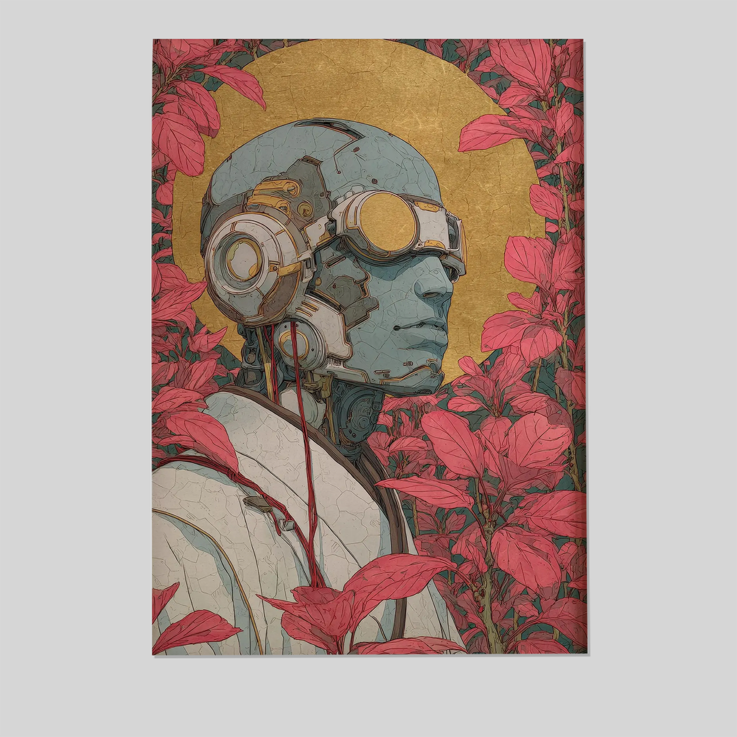 Japanese Retro Futurism Robot Cyberpunk Poster