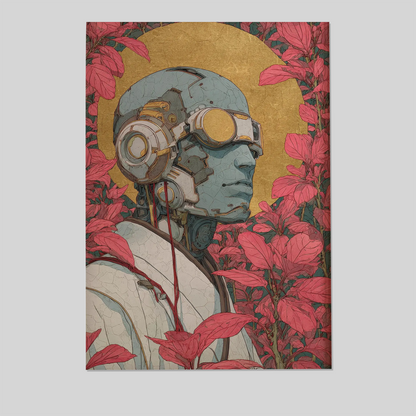 Japanese Retro Futurism Robot Cyberpunk Poster