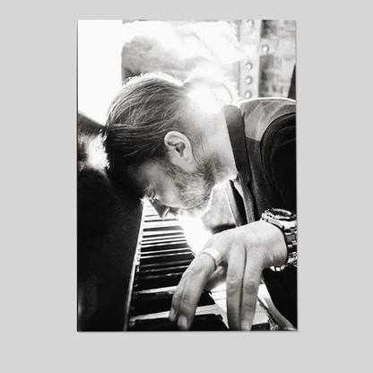 Thom Yorke Poster: Radiohead Frontman, Black and White Music Art Poster Size 24''x36''