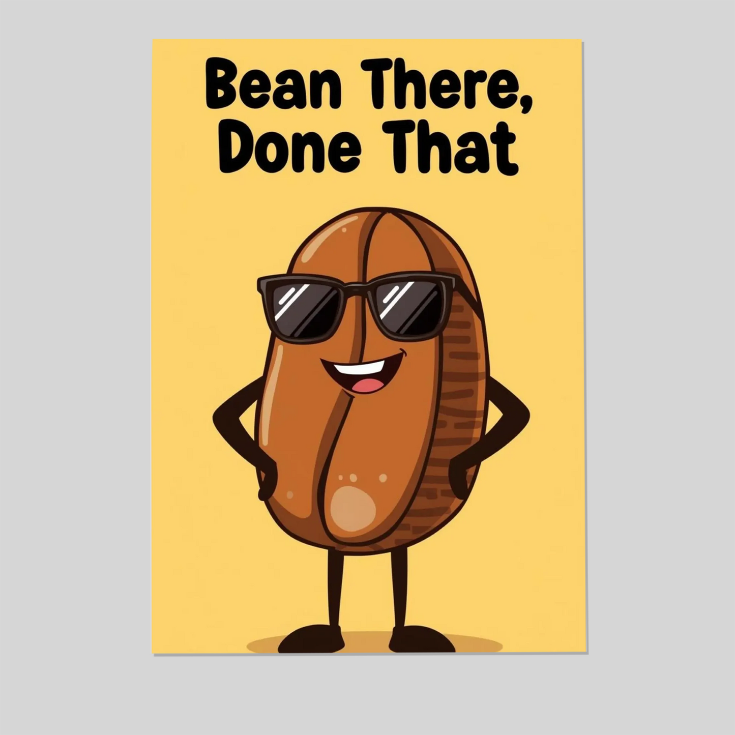 Bean There Done That/ Coffee Poster | Coffee Lover Gift | Kitchen Wall Art | Coffee Bean Print