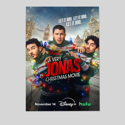 Merry and bright Christmas Movie Poster, One Sheet Wall Size 24''x36''