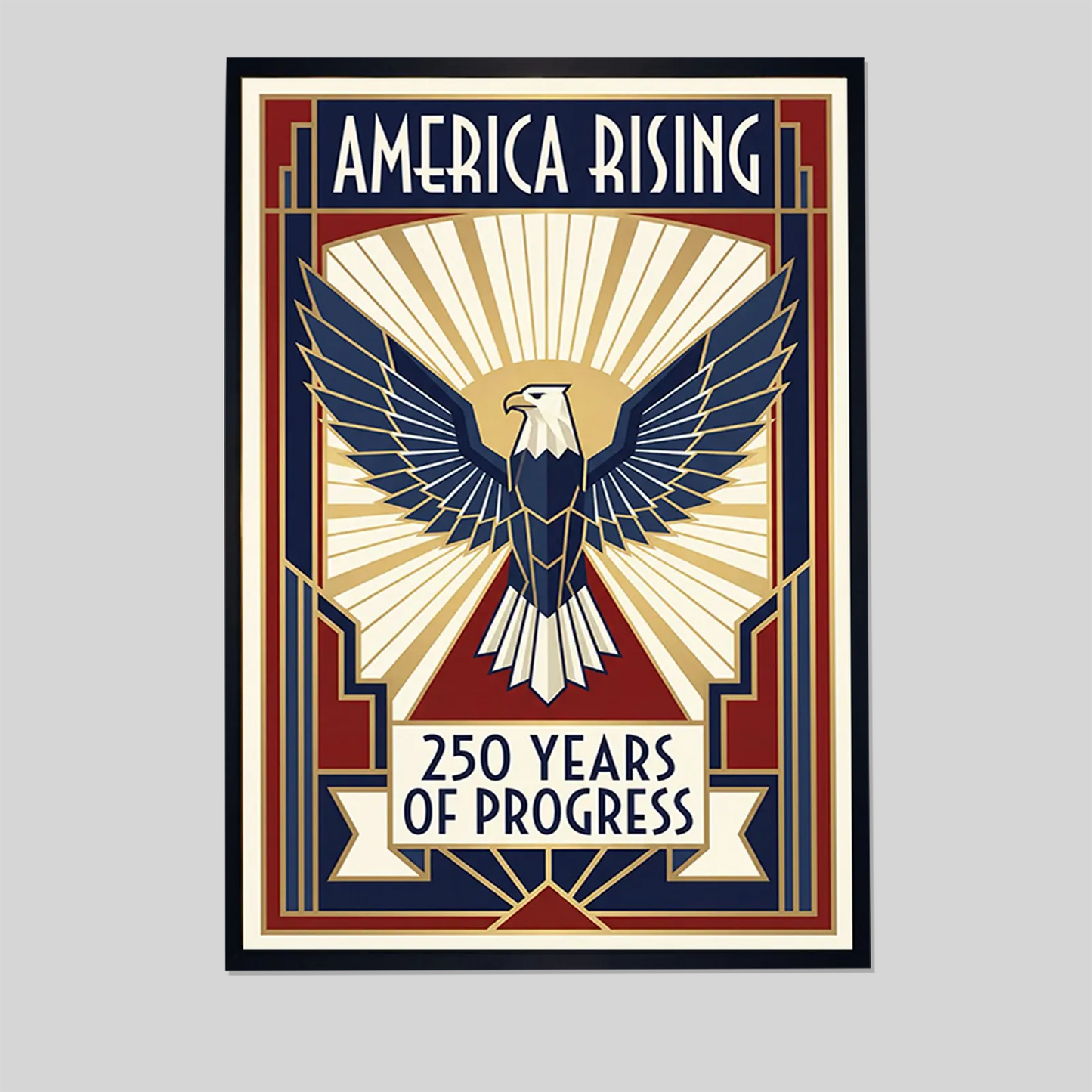America 250 (1776–2026) Farmhouse Patriotic Decor – Poster Independence Wall Print