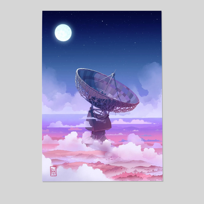 Satellite Array Art print, Astronomy Poster