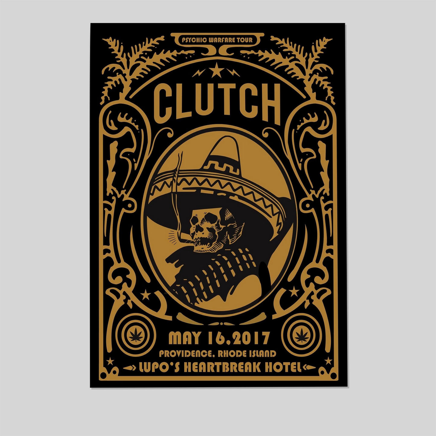 Music Poster- 2017 CLUTCH CONCERT Wall Art Poster Size 24''x36''