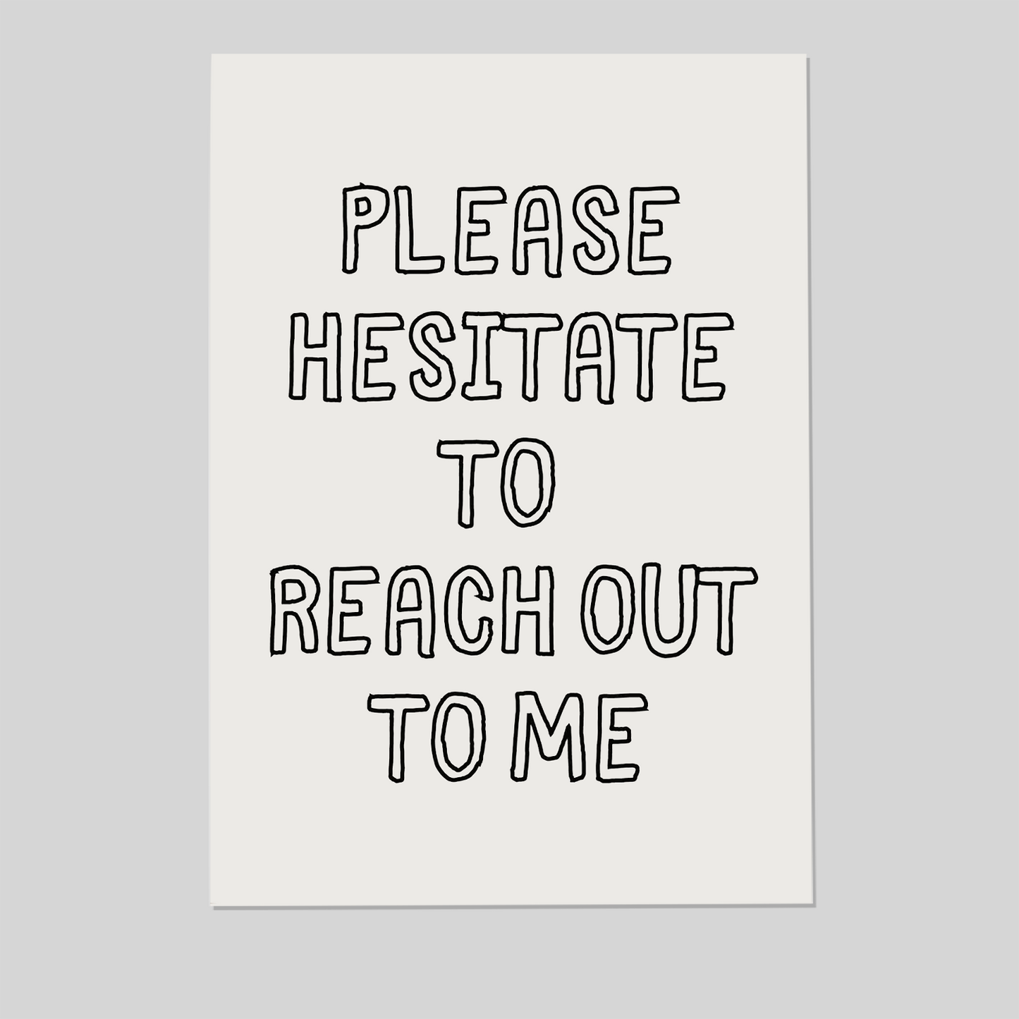 Office Quotes Wall Art, Please Hesitate to Reach Out, Funny Office Prints, Sarcastic Home Office Decor, Cute Work Poster