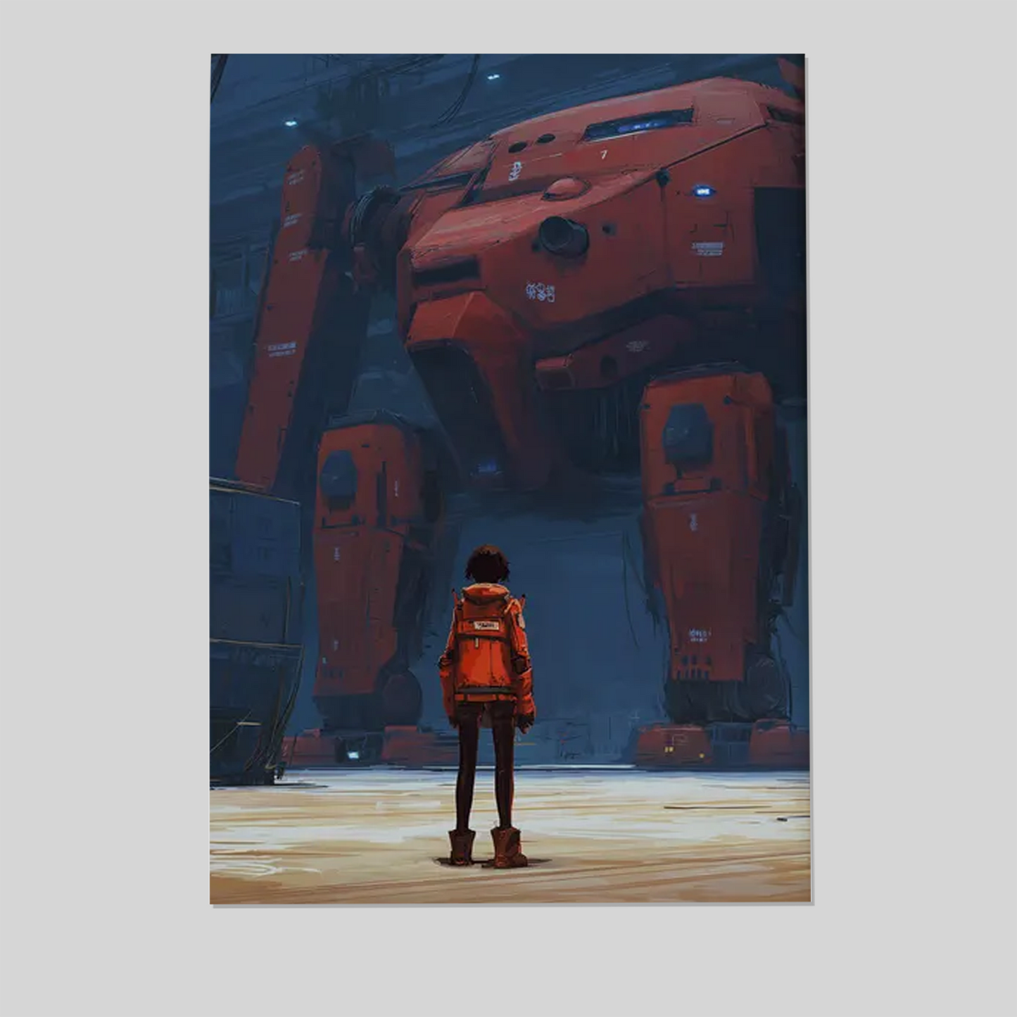 Giant Mech Wall Art - Sci Fi Robot Poster