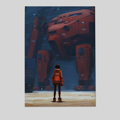 Giant Mech Wall Art - Sci Fi Robot Poster