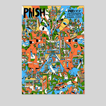 NEW Phish Jul 3 4 5 2025 Boulder CO Tour Poster Size 24''x36''