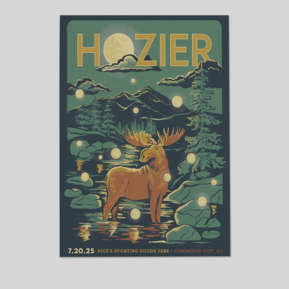 Music Poster Hozier Commerce City July 20 Show Poster Tour 2025 Size 24''x36''