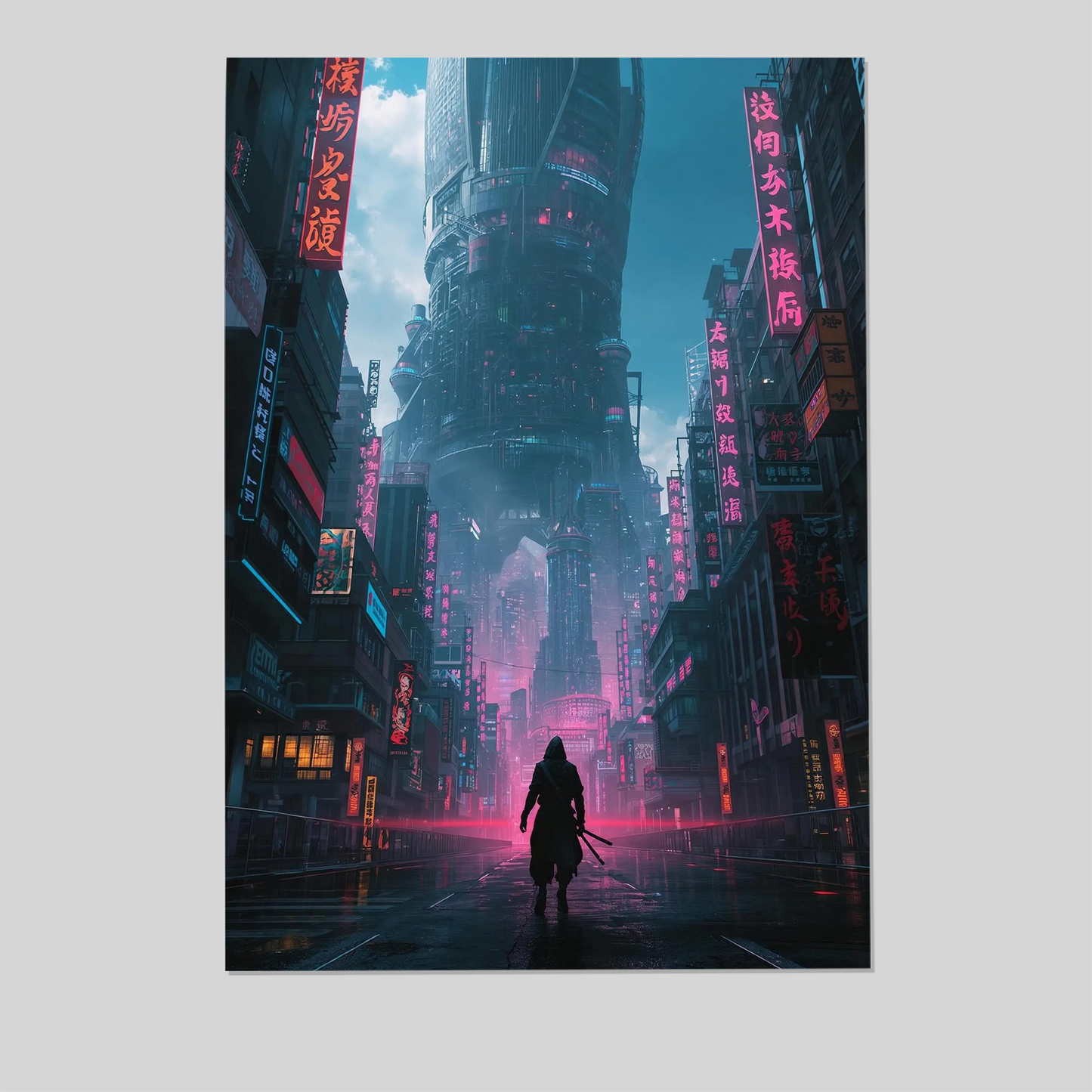 Cyberpunk Tokyo Neon Ninja Wall Art vol.2 | Futuristic Japan Neon City Poster