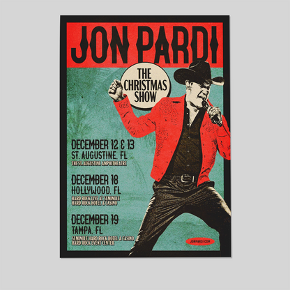 Jon Pardi Christmas Show Florida Size 24''x36''