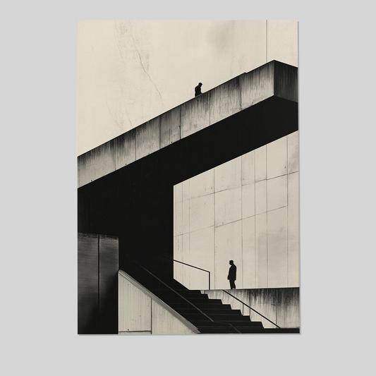 Brutalist Architecture Art Print: Concrete Building Poster