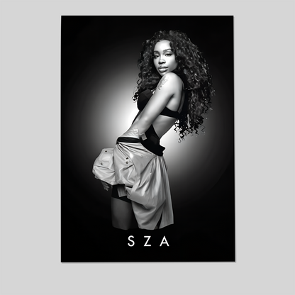 Black&White Poster- SZA Poster, One Sheet Wall Size 24''x36''