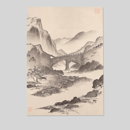 Structural Landscape, Passage IV Wall Art Print, Conceptual Digital Poster
