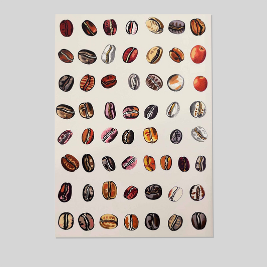 Coffee Bean Poster, Coffee Art, Coffee Poster, Kitchen Poster, Espresso Wall Art, Coffee Shop Poster