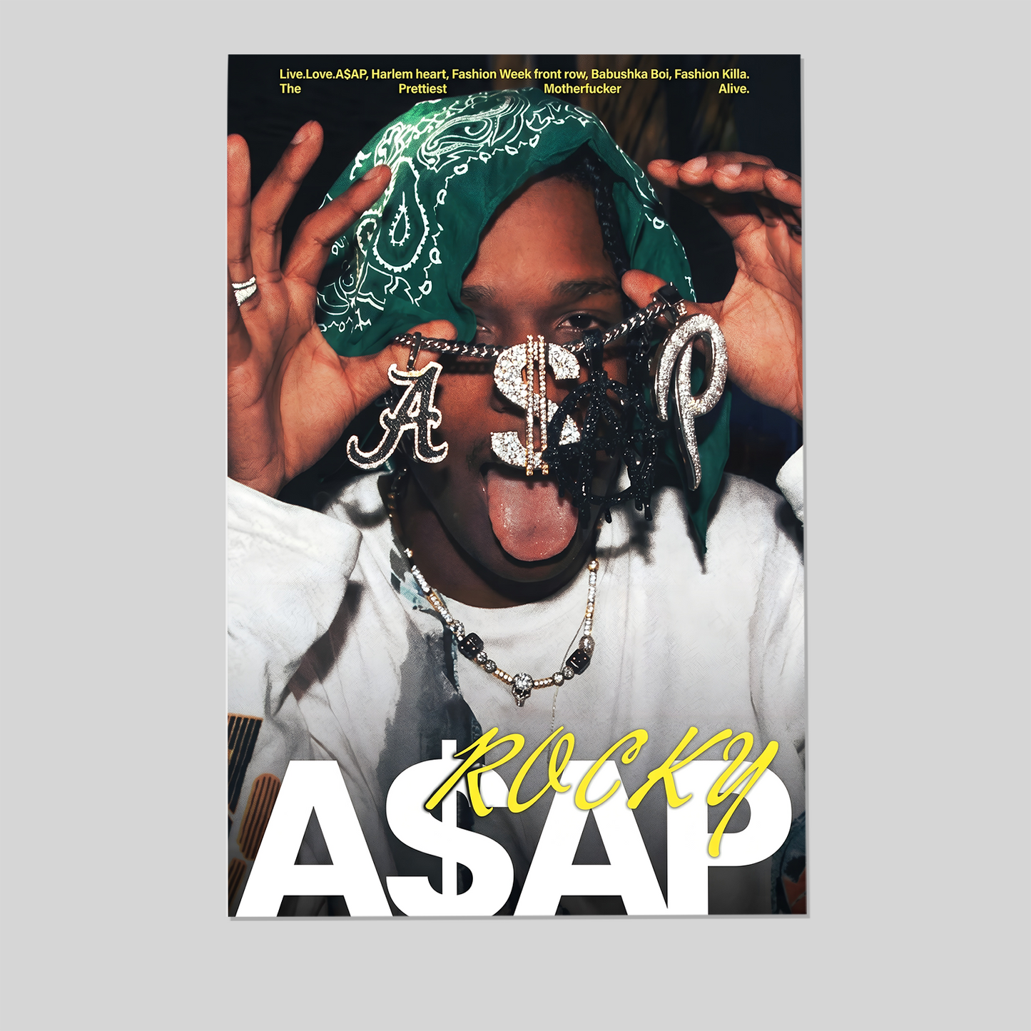 ASAP Rocky Album Cover Poster, One Sheet Wall Size 24''x36''