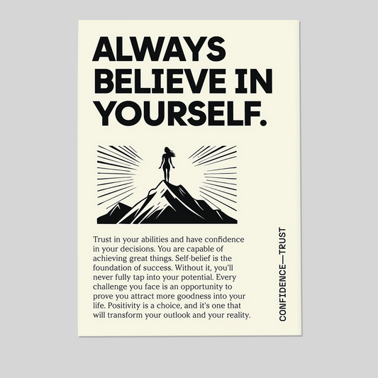 Motivational Typography Poster: Always Believe in Yourself - Office Decor