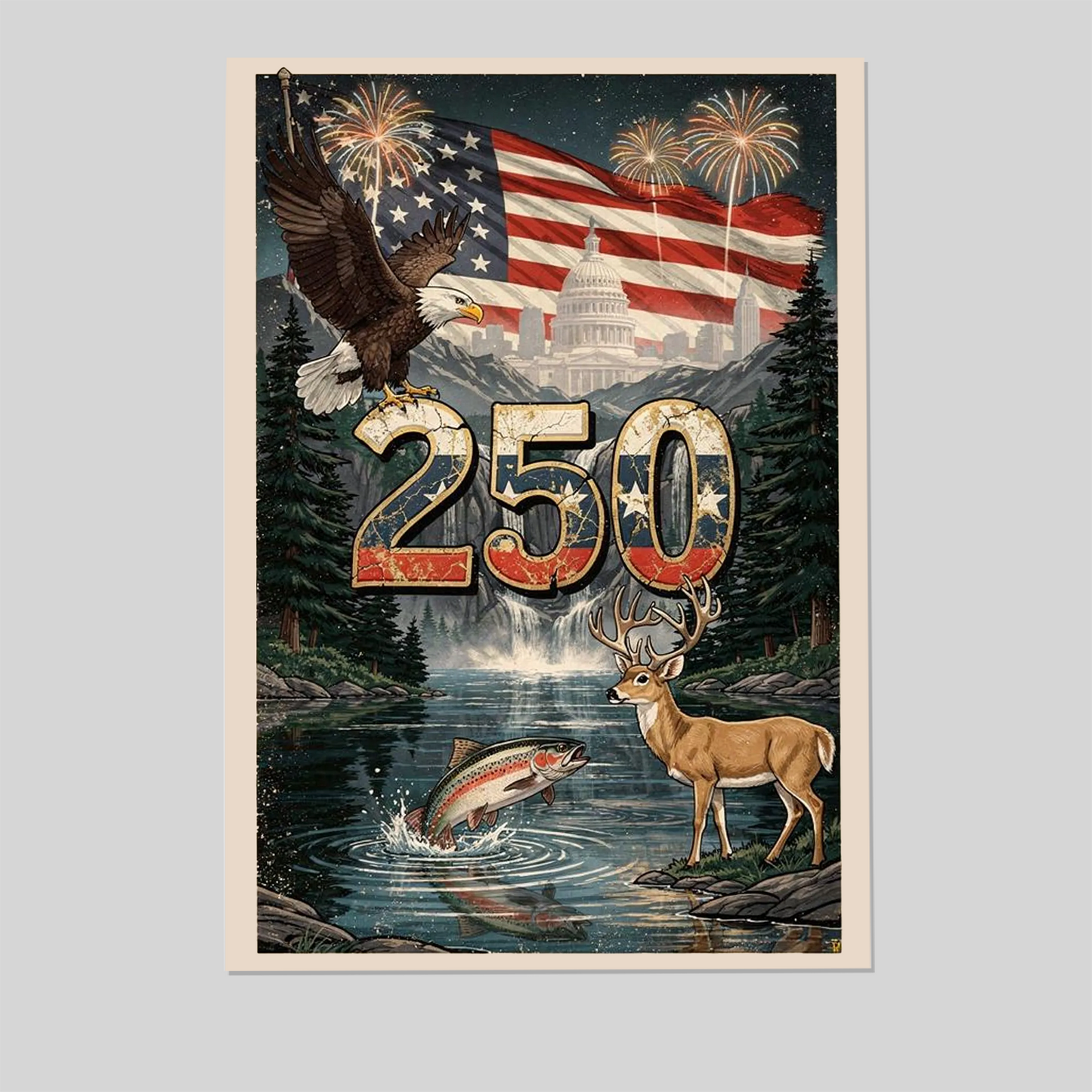 American Heritage Poster: 250th Anniversary Design