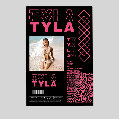 Tyla Biography Decor Poster, One Sheet Wall Size 24''x36''