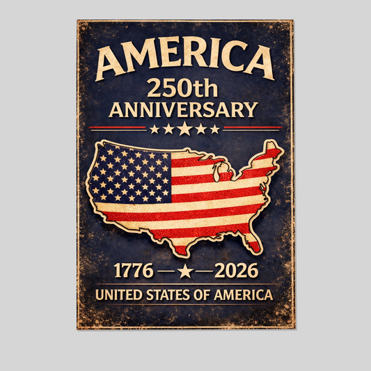 250 Years Poster – Patriotic Wall Art for USA Independence & 250th Birthday