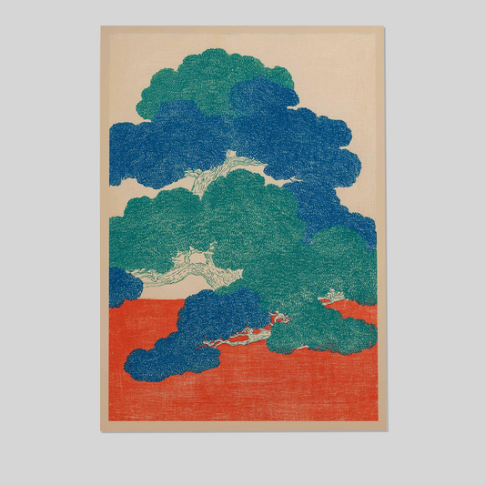 Japanese Tree Wall Art Print, Vintage Botanical Poster, Minimalist Oriental Home Decor