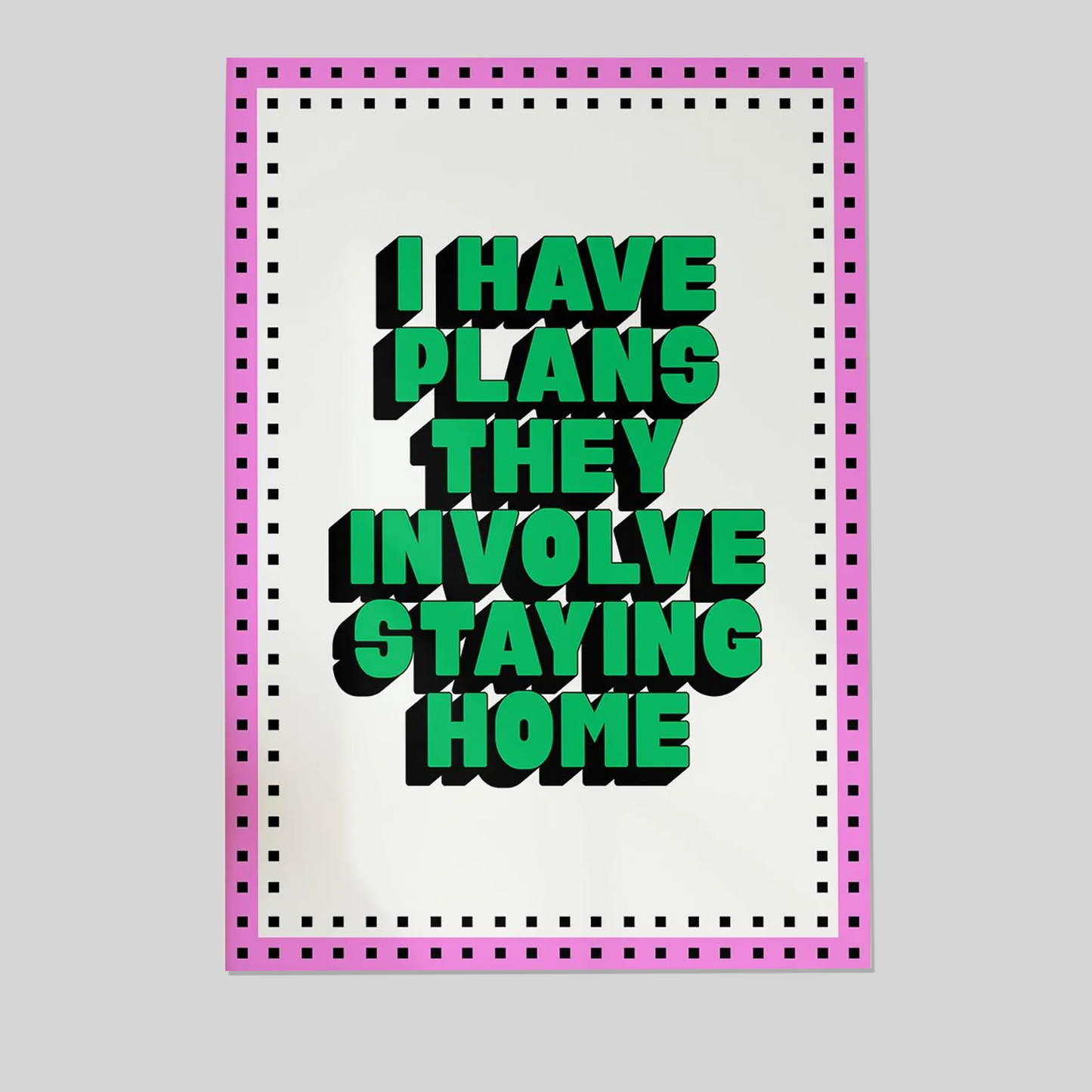 I Have Plans Poster, Funny Introvert Wall Art, Retro Typography Printable