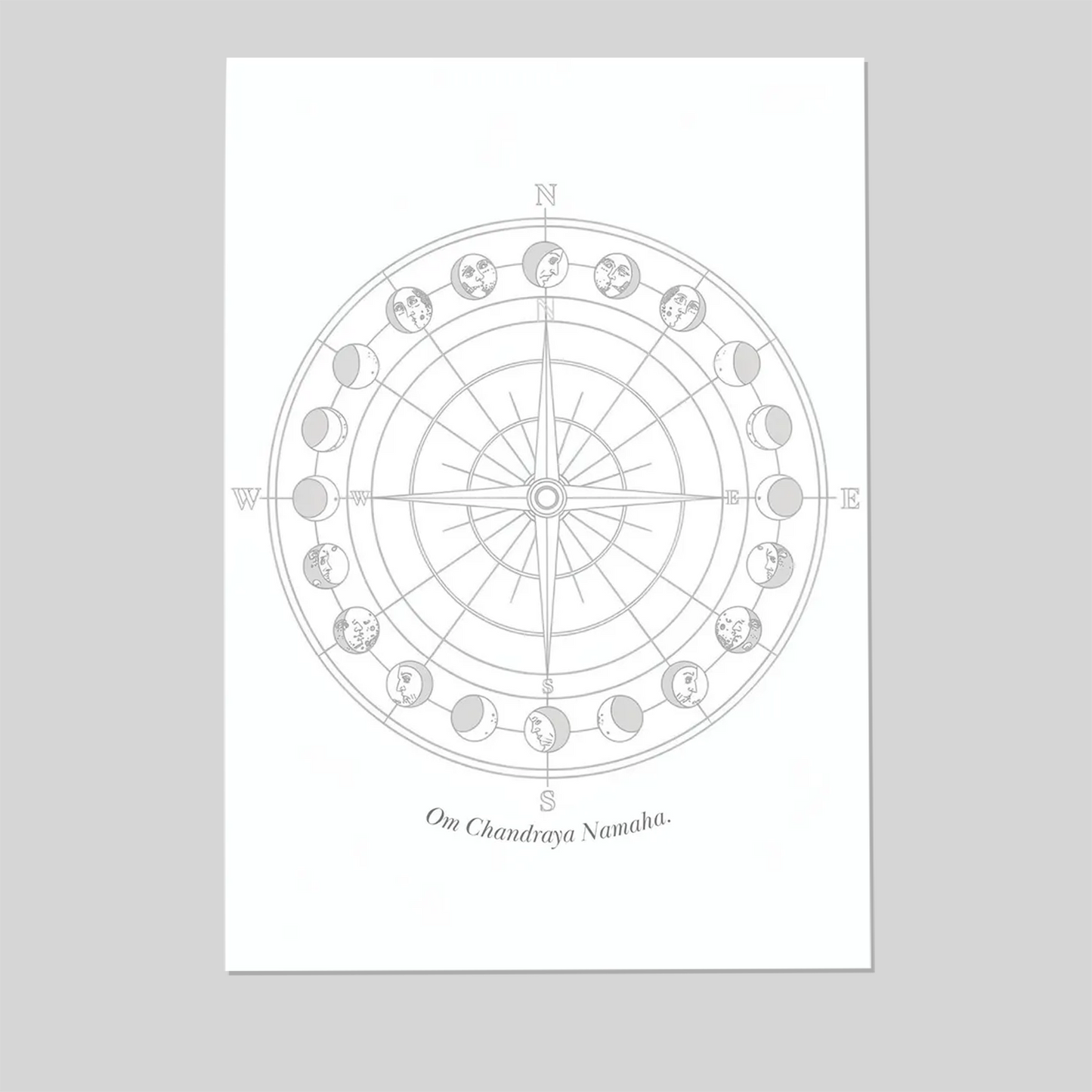 Om Chandraya Lunar Compass | Scientific Moon Phase Map for Internal Alignment