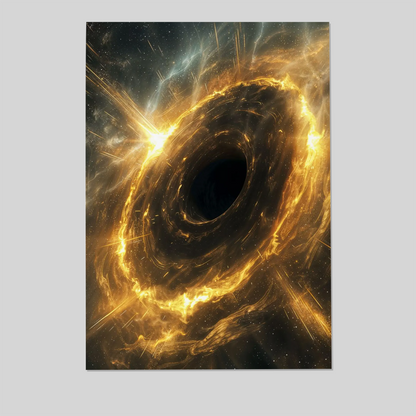 Stellar Black Hole | Black Hole Poster | Galaxy Decor | Space Poster