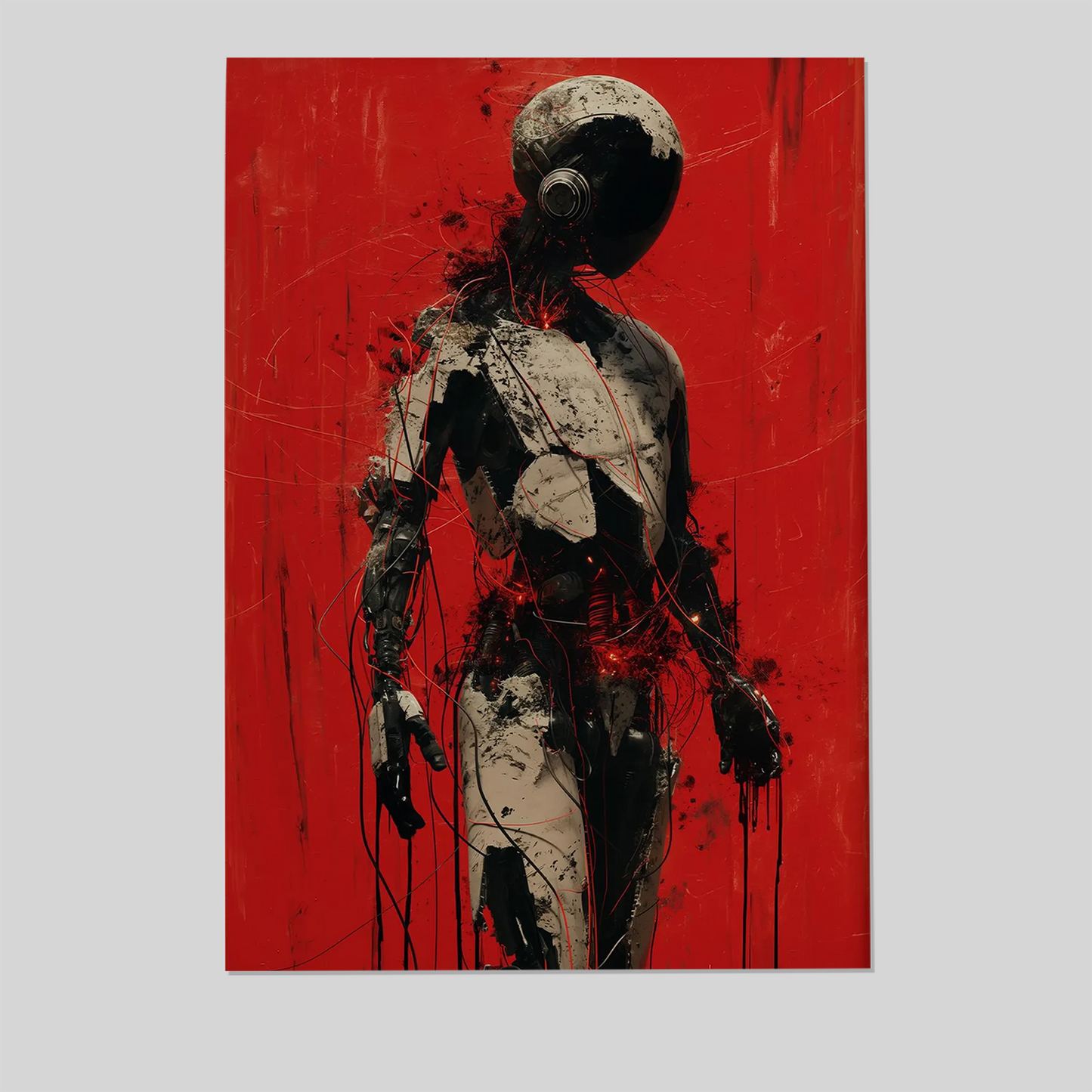 Dystopian Robot Wall Art - Industrial Sci Fi Poster