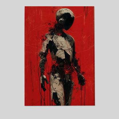 Dystopian Robot Wall Art - Industrial Sci Fi Poster