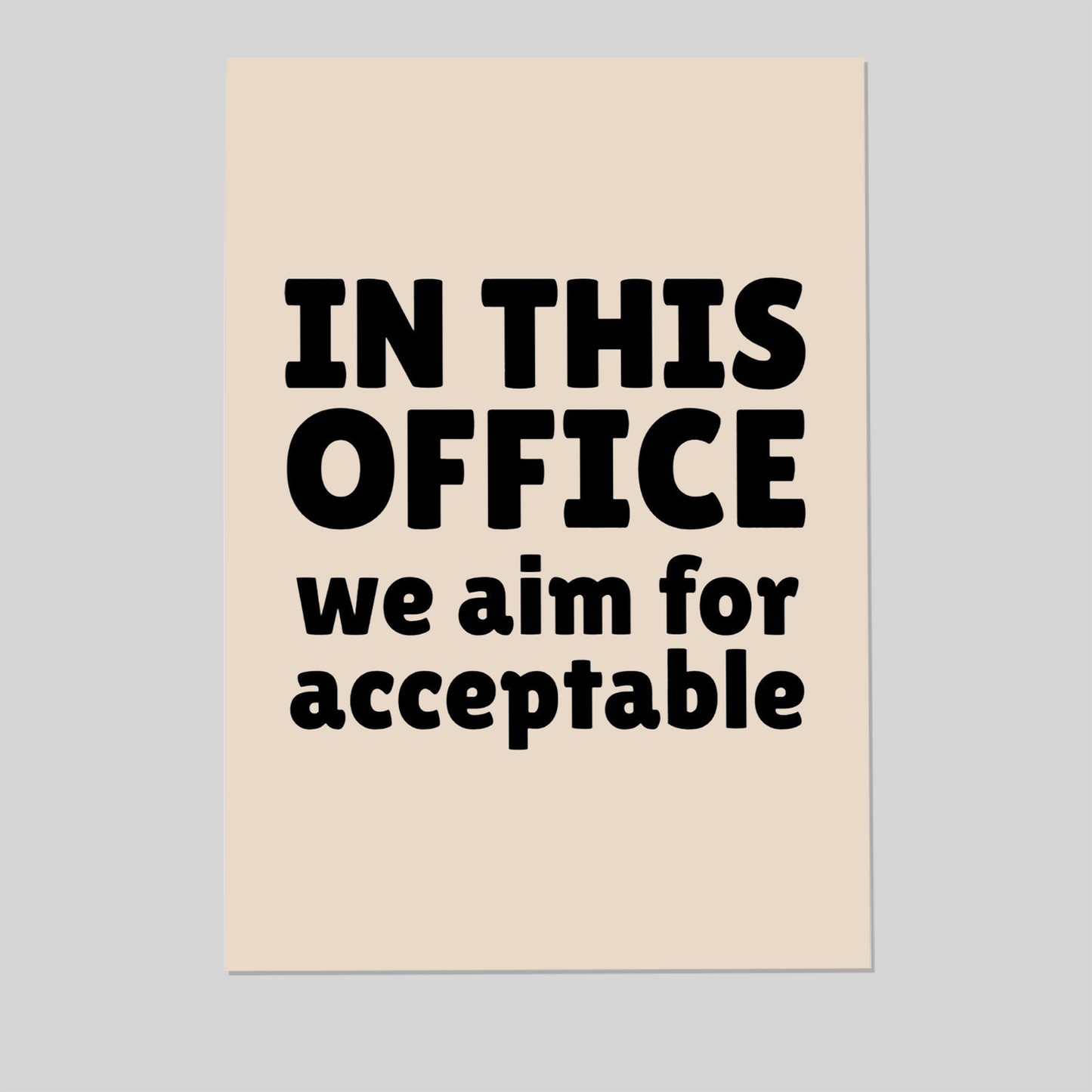 Sarcastic Motivational Office Poster, In This Office Humor Print, Sarcasm Quotes for Work Humor Poster, Funny Teamwork Wall Art