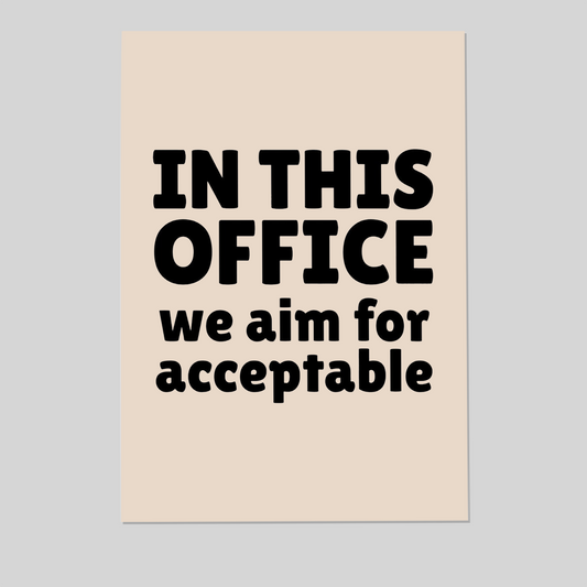 Sarcastic Motivational Office Poster, In This Office Humor Print, Sarcasm Quotes for Work Humor Poster, Funny Teamwork Wall Art