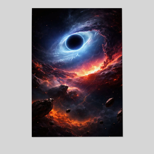 Eye of the Dark Space Wall Art | Black Hole Nebula Space Poster | Sci-Fi Astronomy Decor