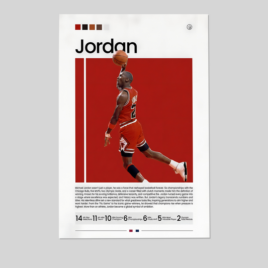 Michael Jordan Poster, NBA Legend, Chicago Bulls Poster, One Sheet Wall Size 24''x36''